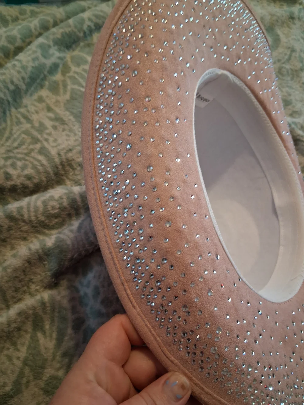 Studded Pink Women’s Velour Cowboy Hat